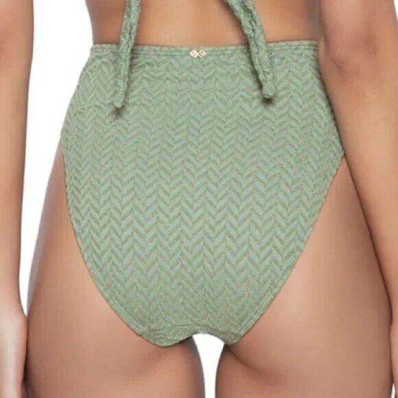 PILYQ Women's Aquarius Hillary High Waist Bikini Bottom - Picture 2 of 6